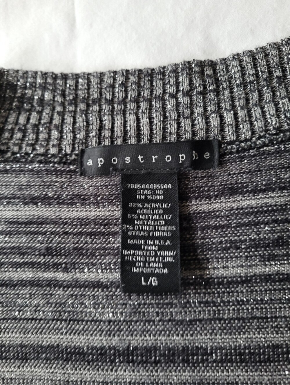 Apostrophe Gray Marled Short Sleeve Cropped Cardigan Size L - Picture 2 of 6